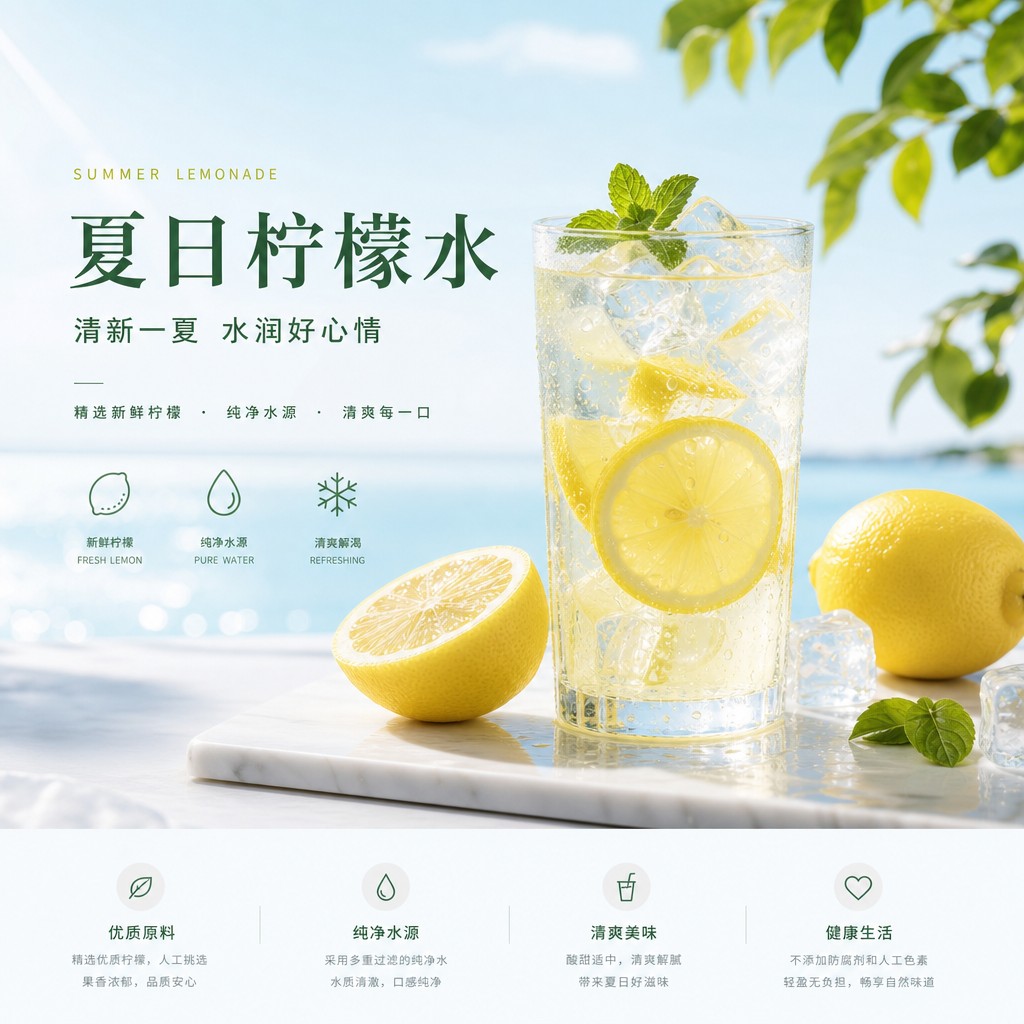 夏日柠檬水海报